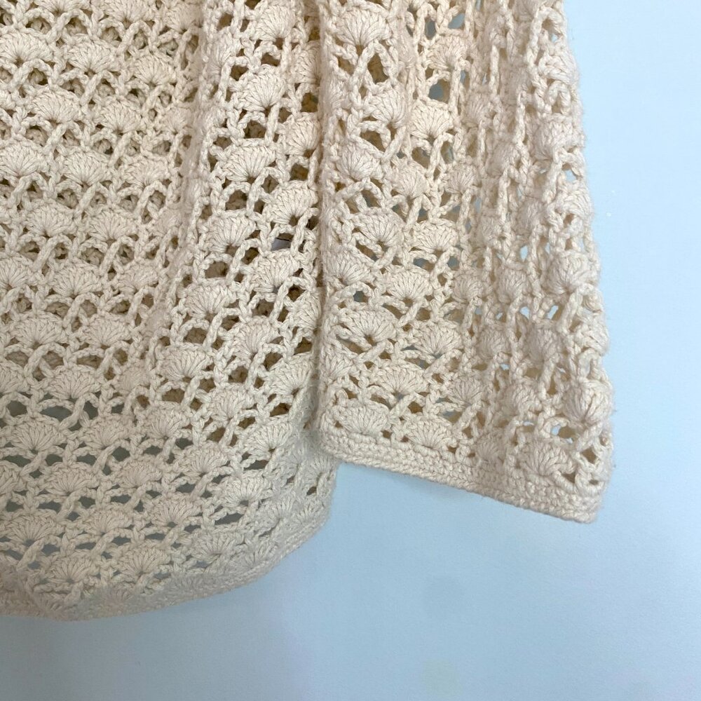 Northern Reflections Cream Crochet Openwork Cardigan - Picture 4 of 13
